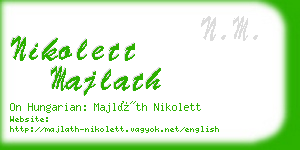 nikolett majlath business card